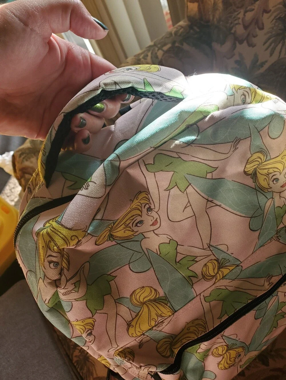 Disney's Tinker Bell All Over Print Backpack - For Adult Or Kid